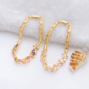 Flower Tennis Bracelet Hollow• Gift for her